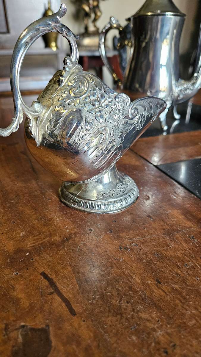 EPNS Ketlle, Sugar Bowl & Condiment Set