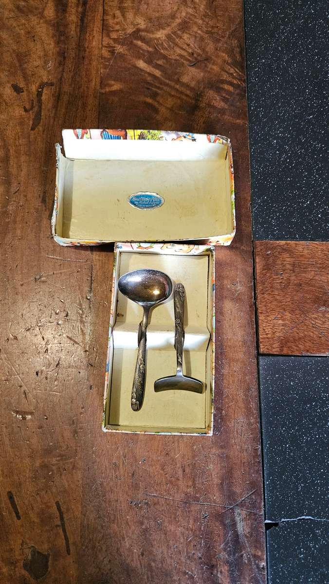 Vintage EPNS Baby Set