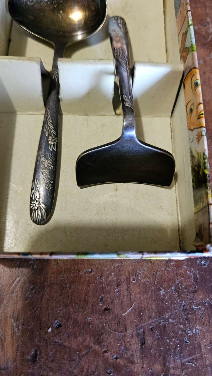 Vintage EPNS Baby Set