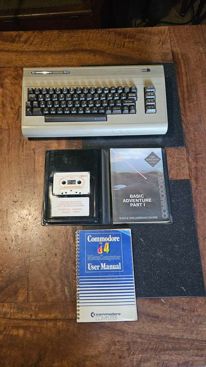 Vintage Commodore 64 Keyboard Plus Games & Manuals