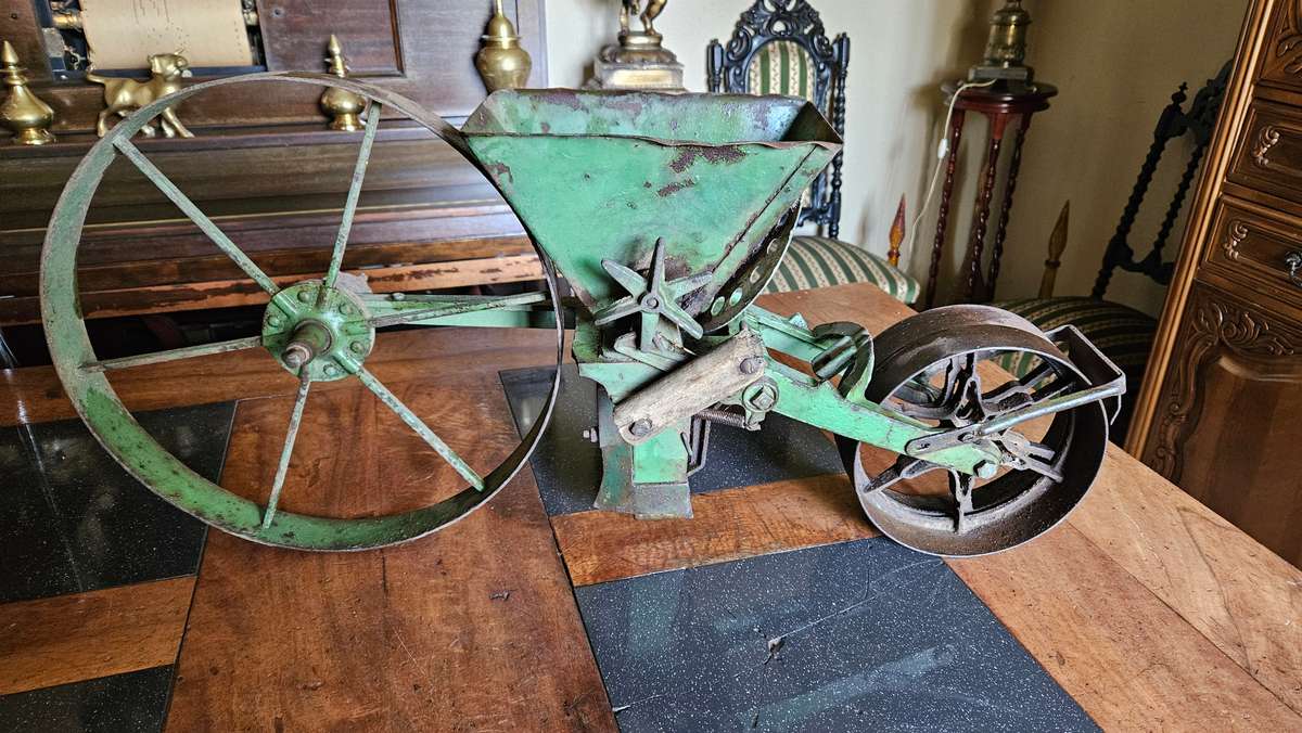 Antique 1920's Hand Driven Thilot 188 Seeding Machine from Holland