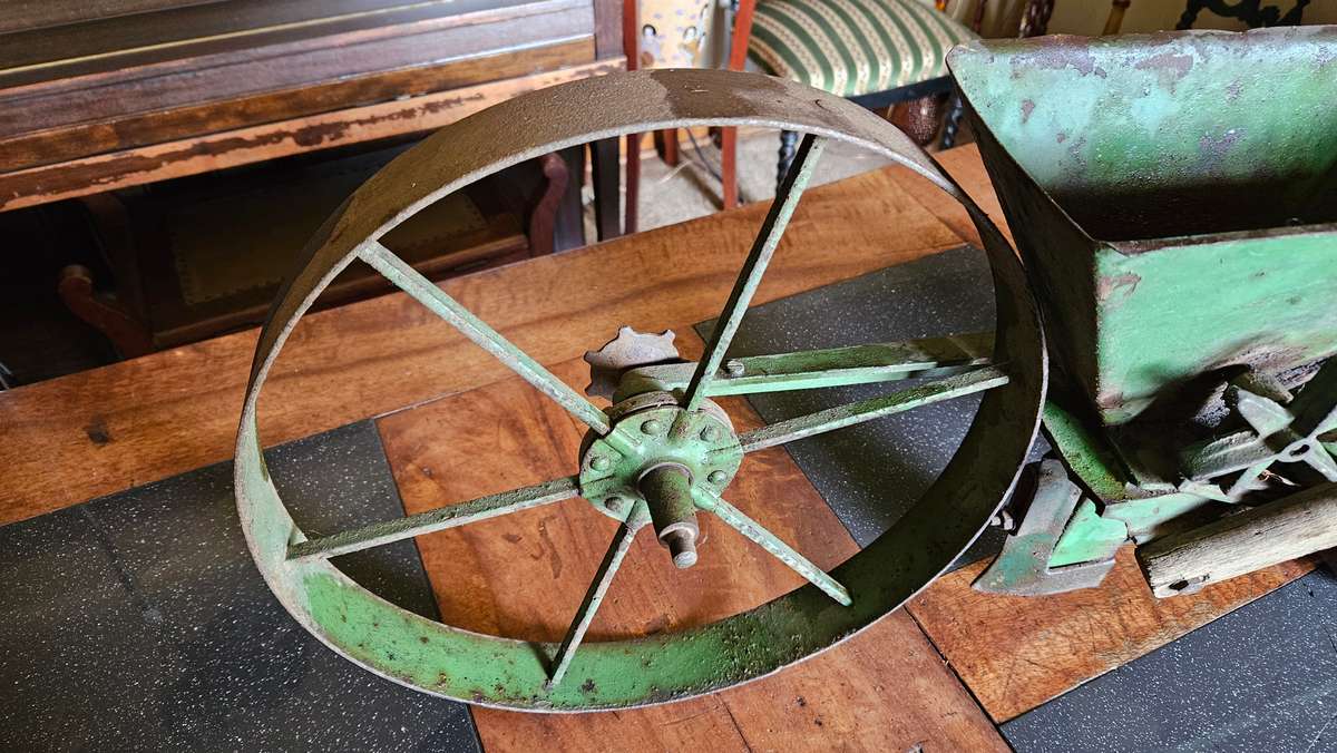 Antique 1920's Hand Driven Thilot 188 Seeding Machine from Holland