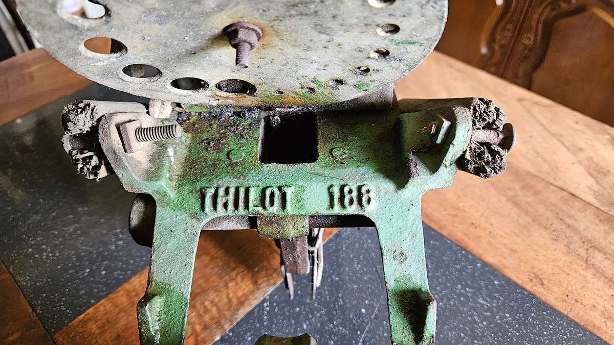 Antique 1920's Hand Driven Thilot 188 Seeding Machine from Holland