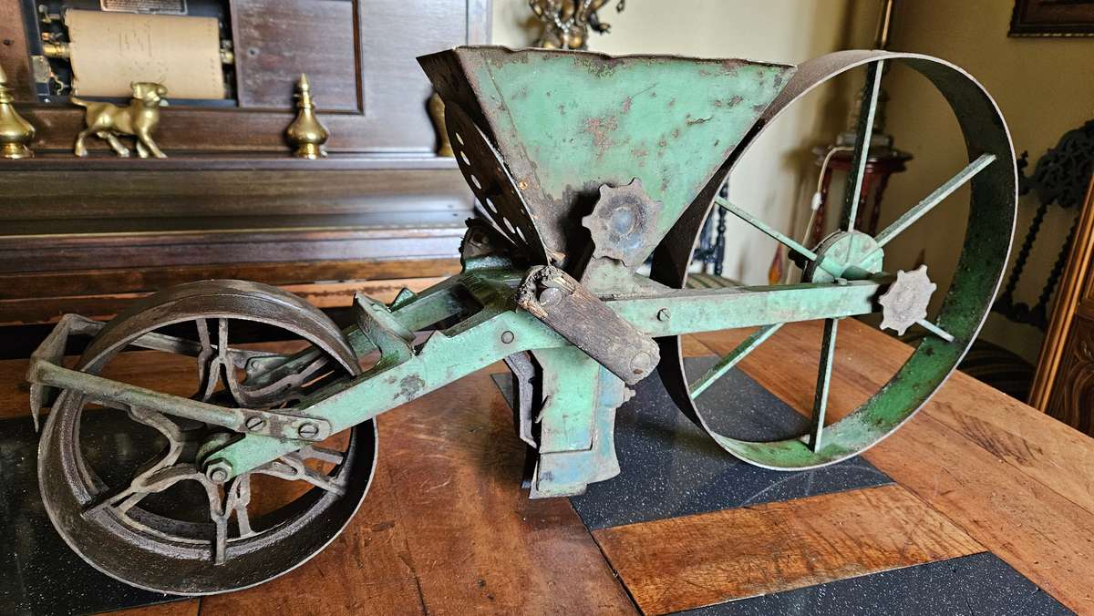 Antique 1920's Hand Driven Thilot 188 Seeding Machine from Holland
