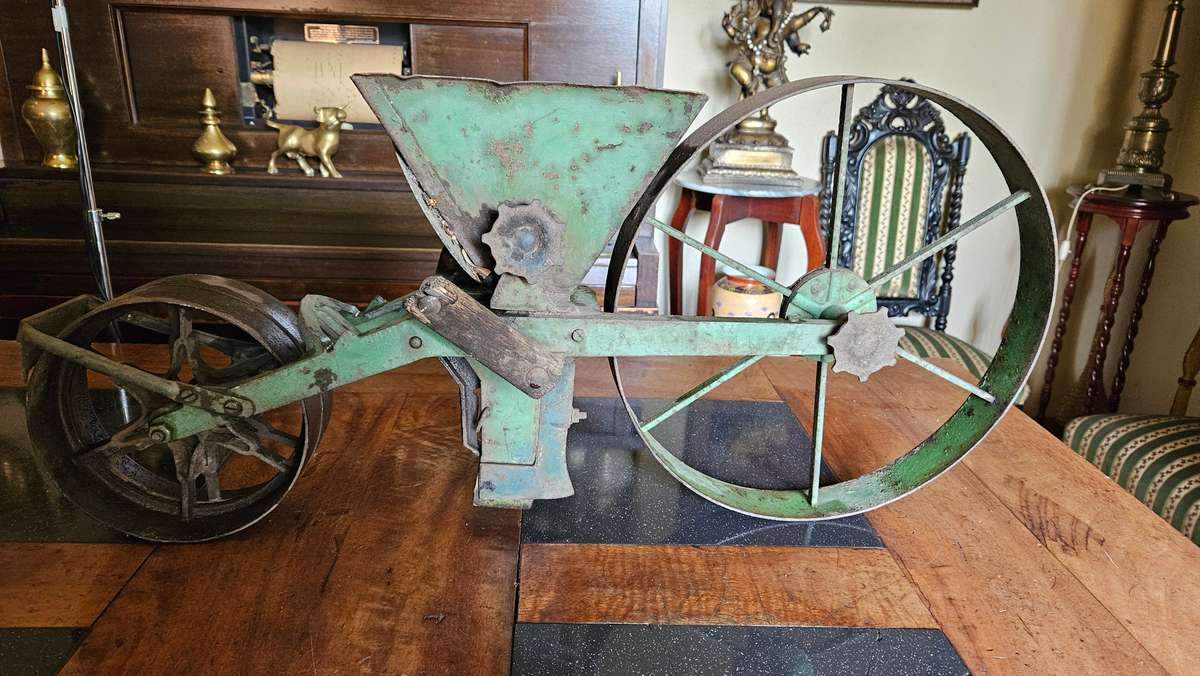 Antique 1920's Hand Driven Thilot 188 Seeding Machine from Holland