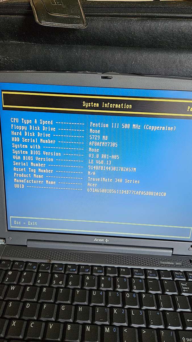 Acer Travel-Mate Model 340