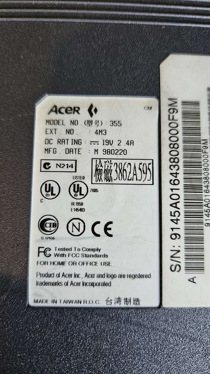 Acer Extensa Model 355