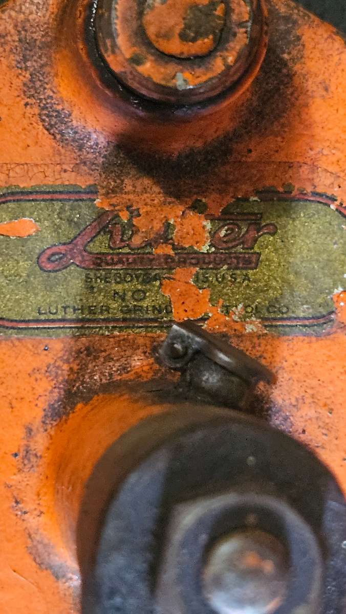 Vintage Table Mounted Hand Driven Bench Grinder