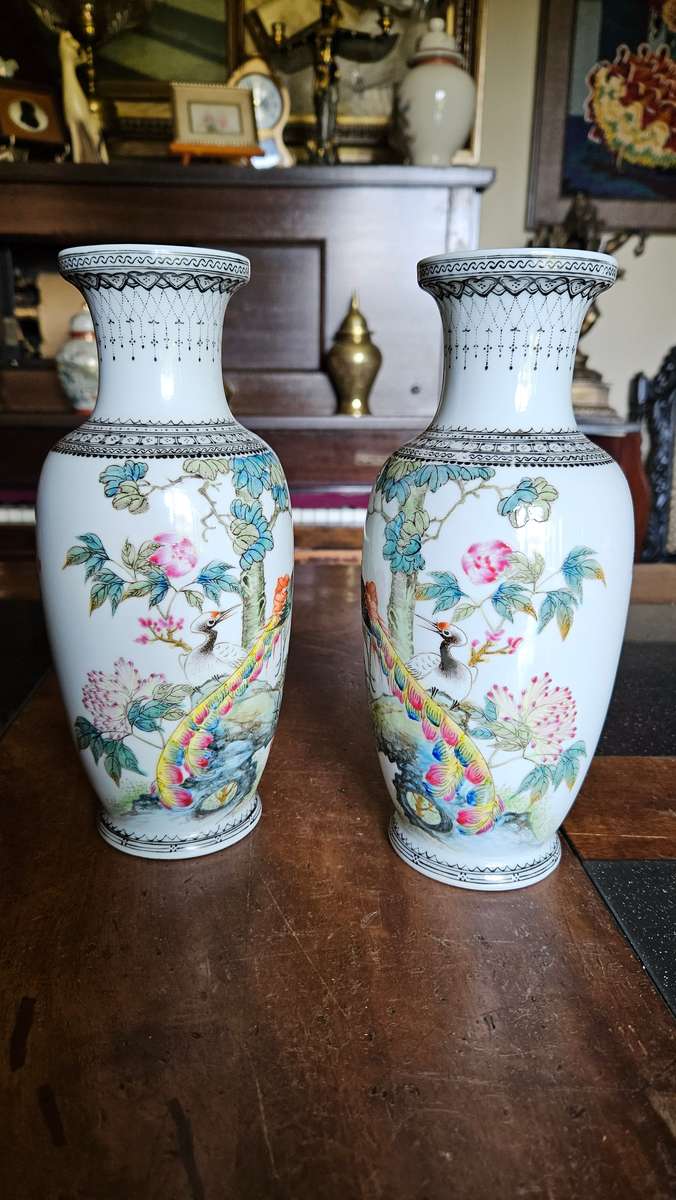Two Beautiful Oriental Porcelain Vases