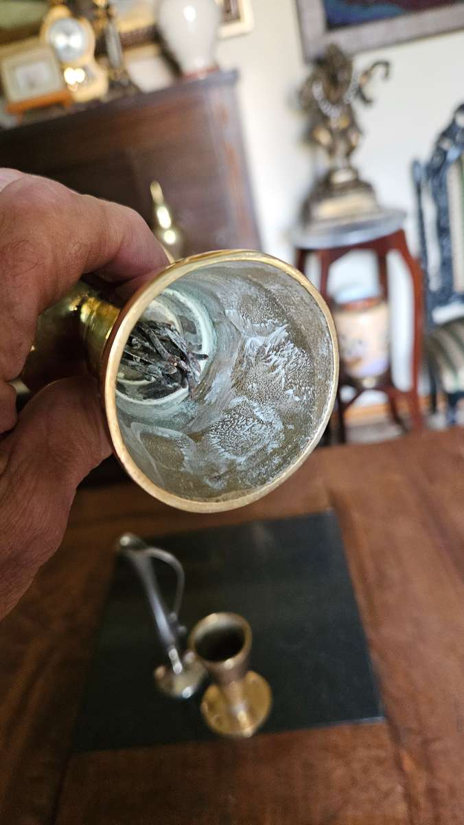 Heavy Brass Candle Stick Holders + Single Stem Vase