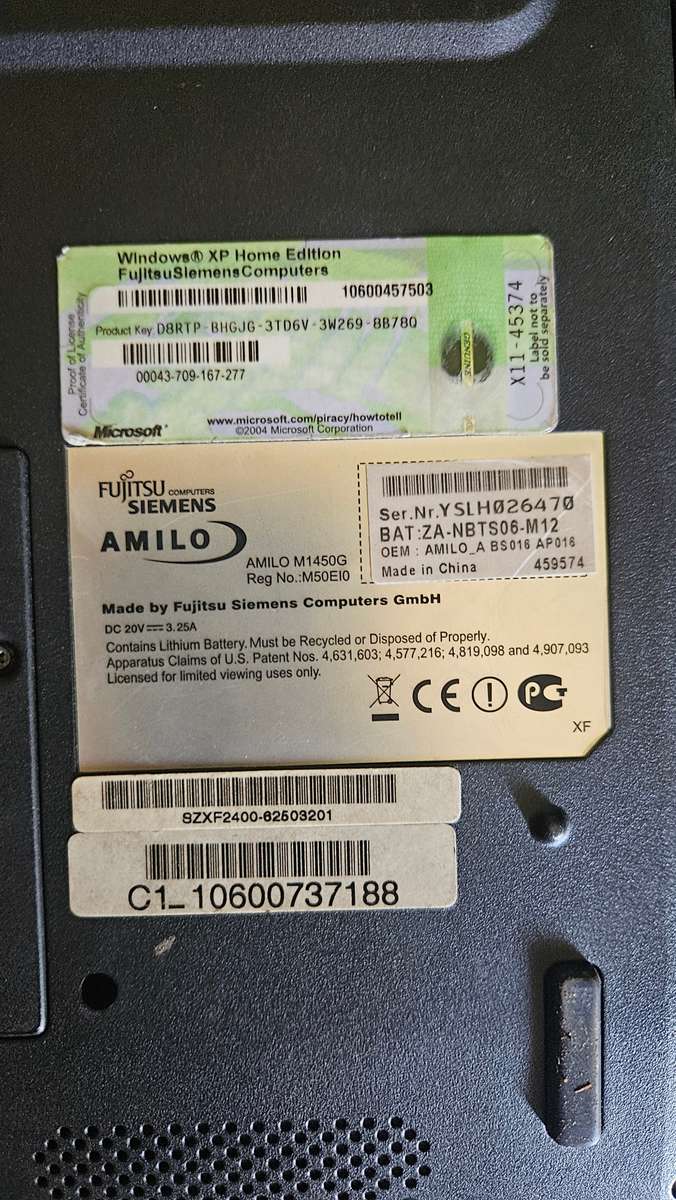 Fujitsu Siemens AMILO Laptop Model M1450 G