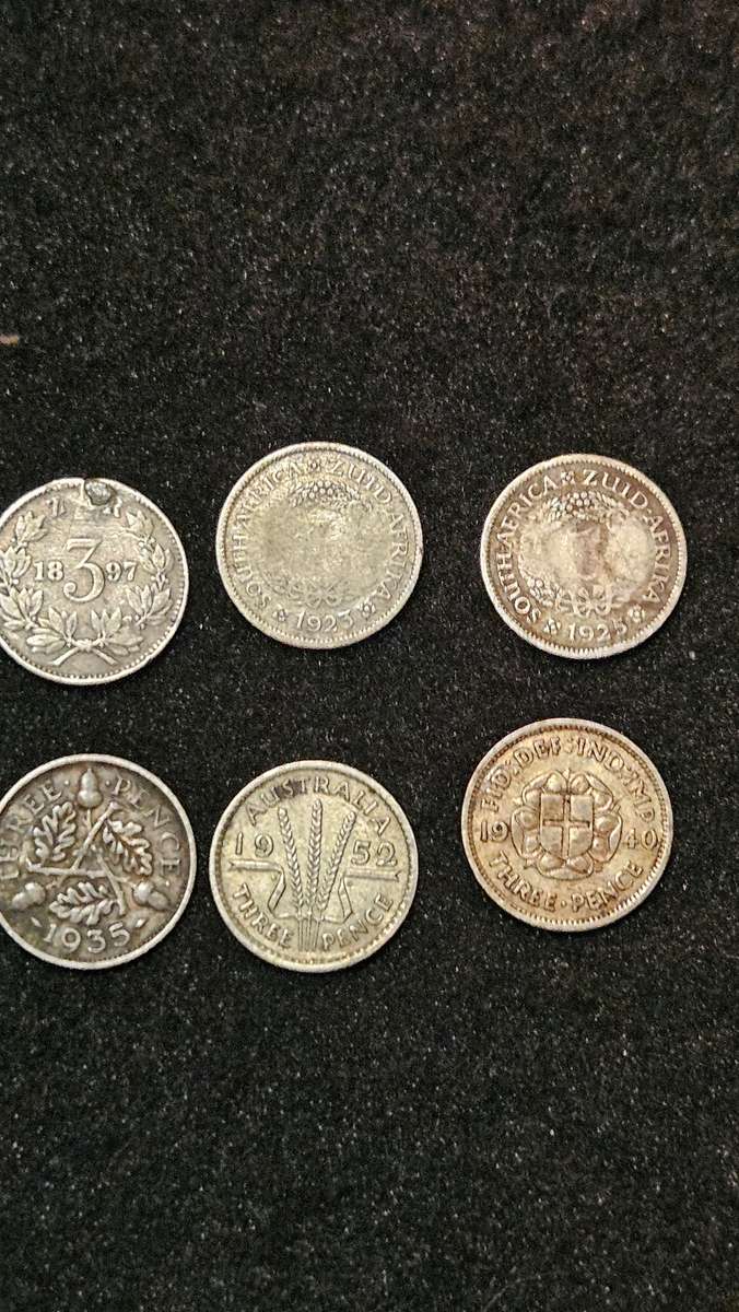 Silver 1897 Kruger 3 Pence Plus More