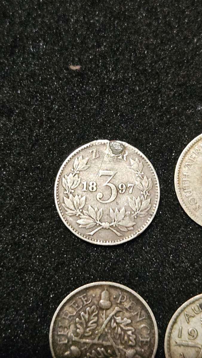 Silver 1897 Kruger 3 Pence Plus More