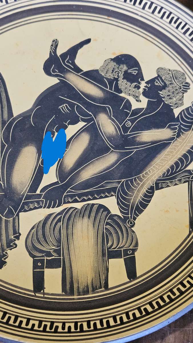 Triptolemos Painter Erotic Ceramic Greek Plate