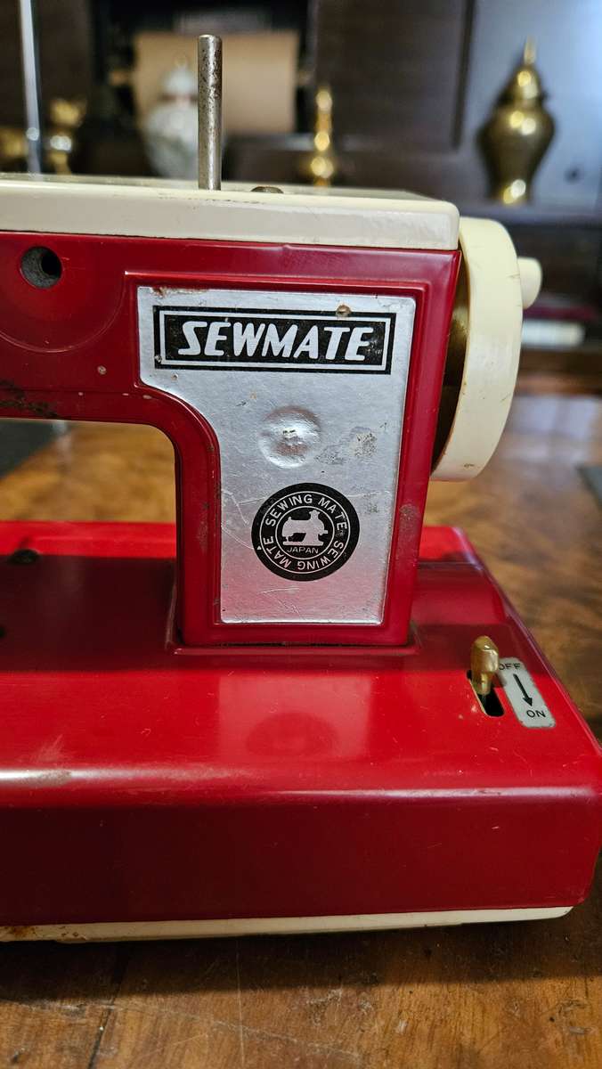Two Vintage Sewmate Toy Sewing Machines