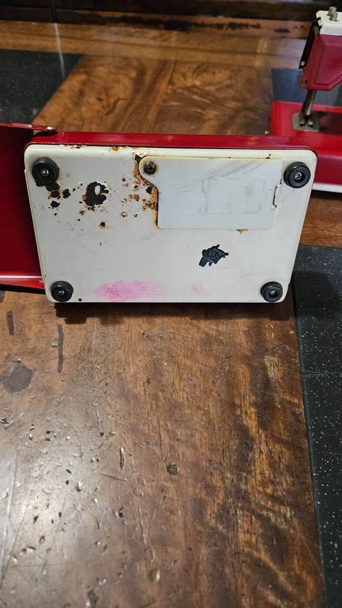 Two Vintage Sewmate Toy Sewing Machines