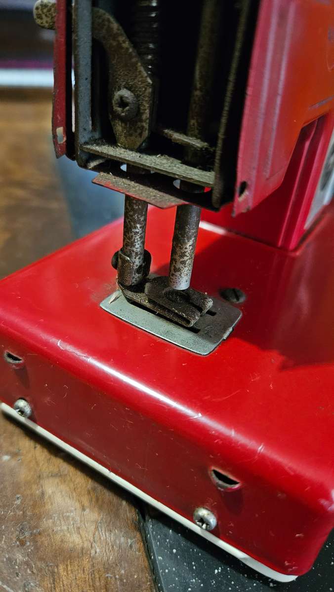 Two Vintage Sewmate Toy Sewing Machines