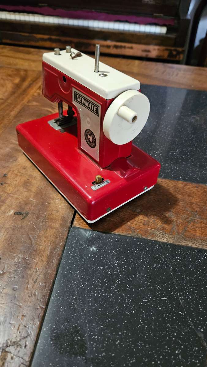 Two Vintage Sewmate Toy Sewing Machines