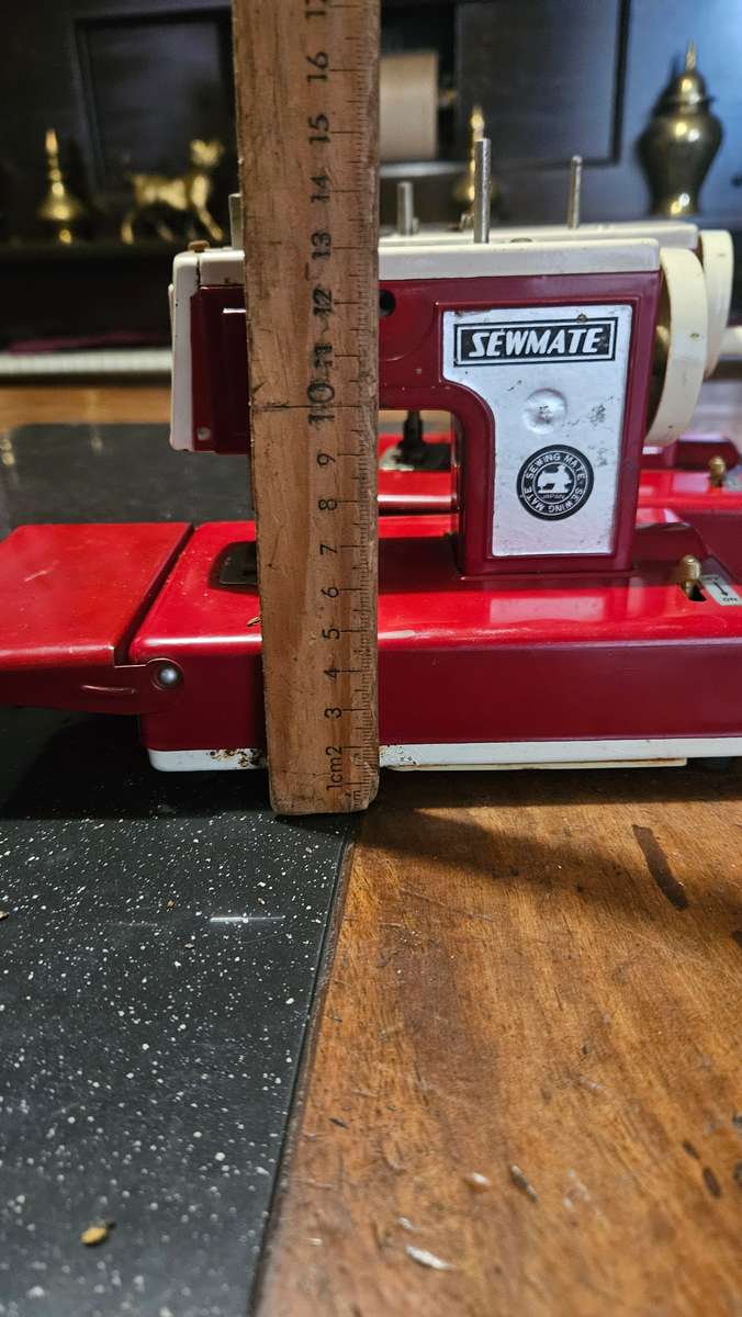 Two Vintage Sewmate Toy Sewing Machines