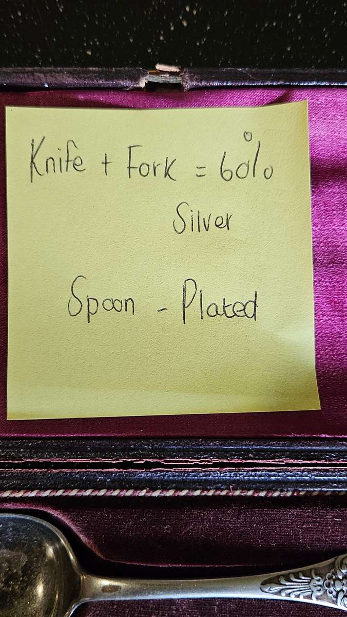 Vintage Knife & Fork Set 60 % Silver