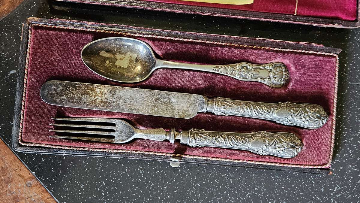 Vintage Knife & Fork Set 60 % Silver