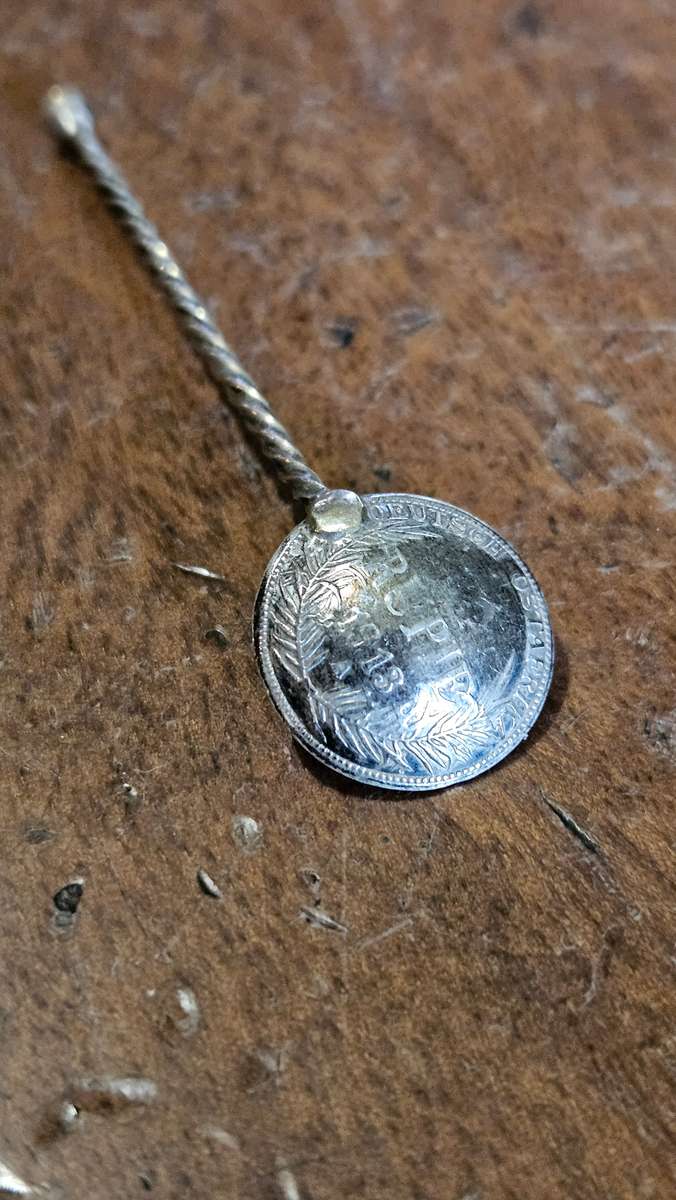 Hallmarked Silver Mustard Pot & Spoon