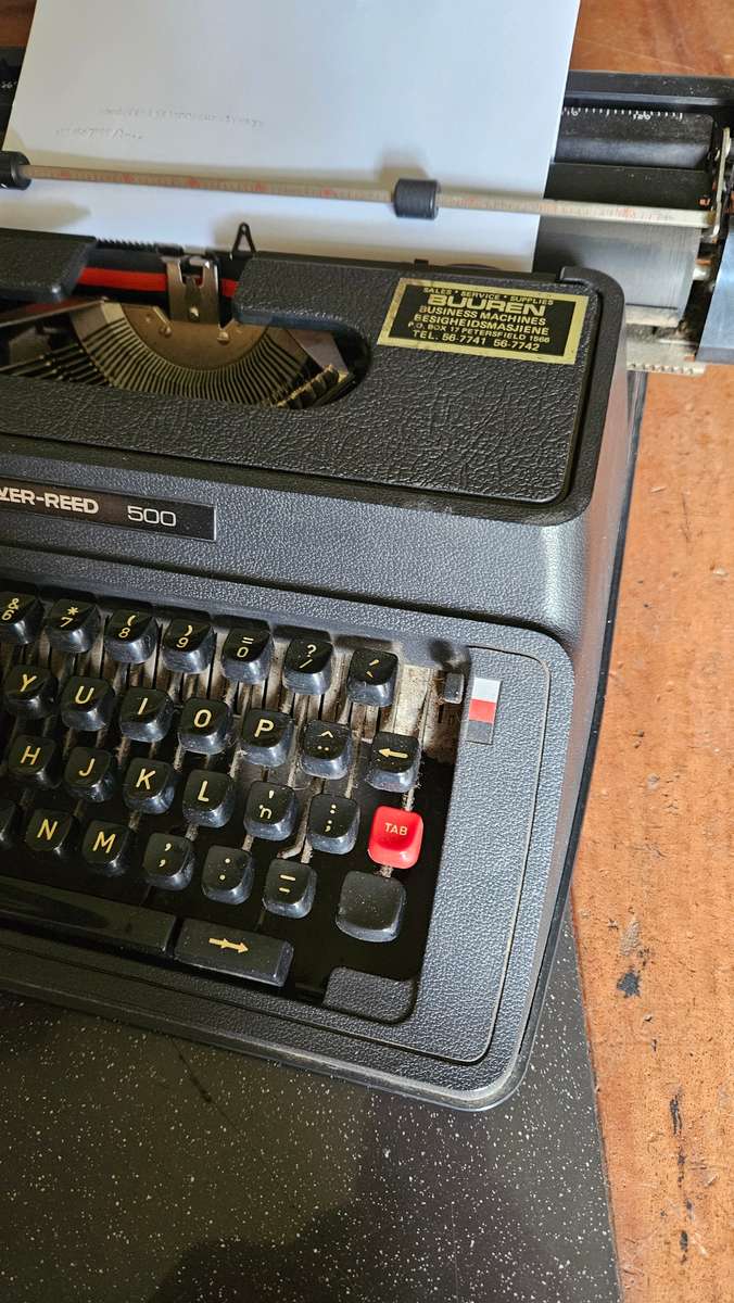 "Reserved for JasonBBAccount"  Reed 500 Typewriter