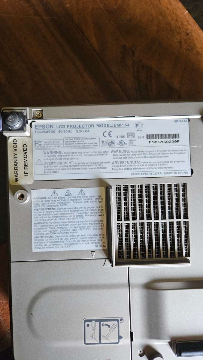 Epson Lcd Projector Model EMP 54