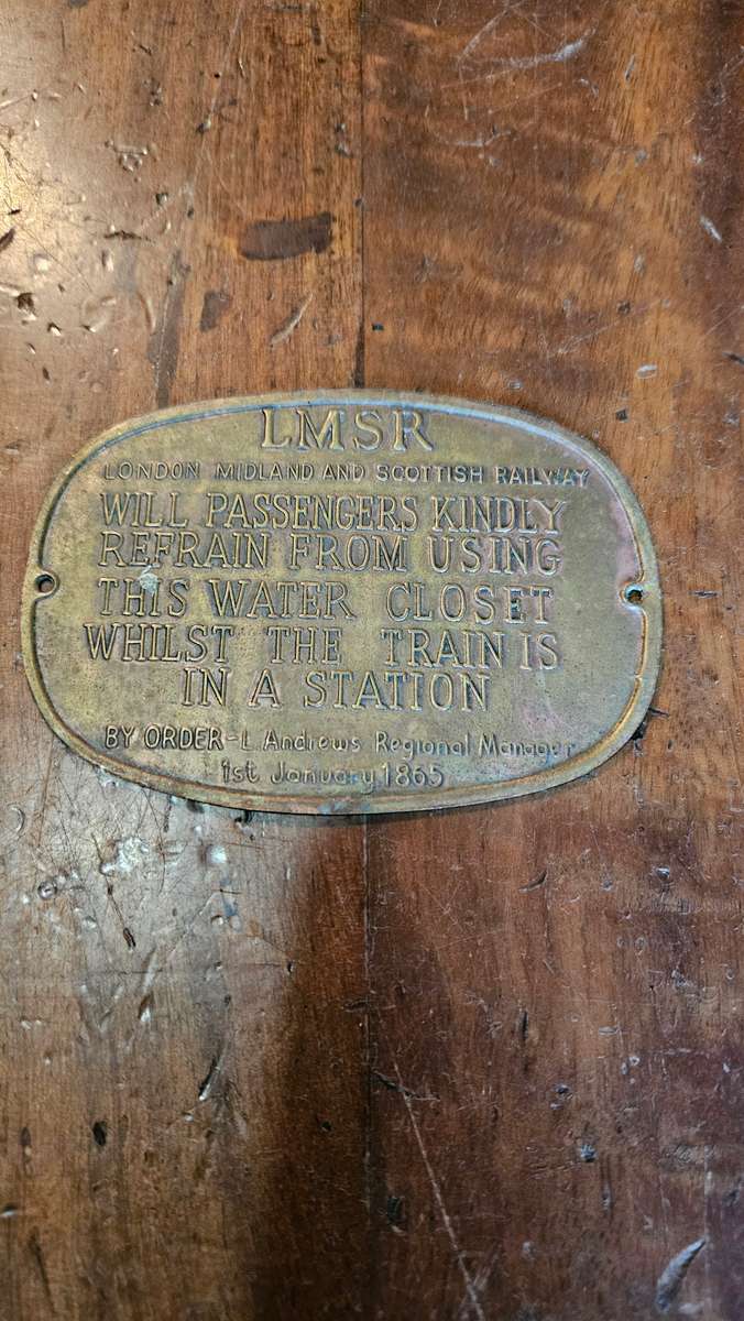 Antique Brass Plaque 1st Jan 1865