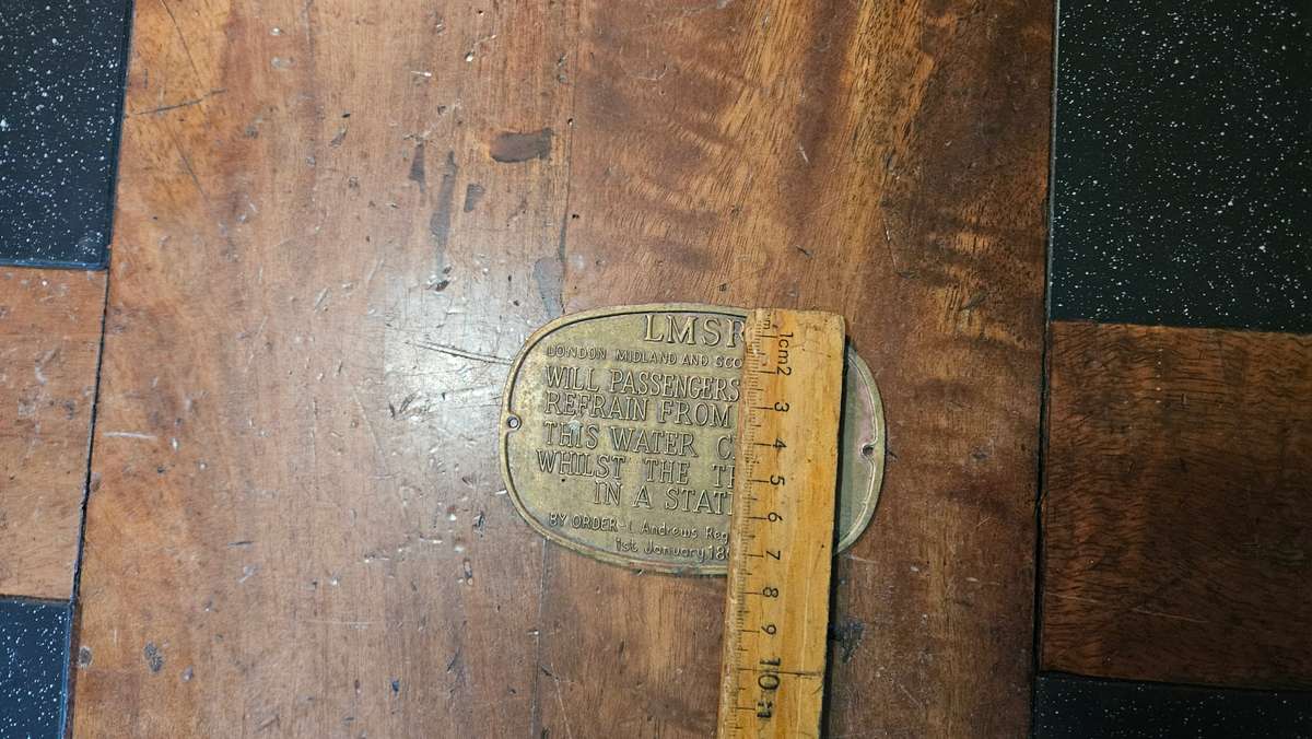 Antique Brass Plaque 1st Jan 1865