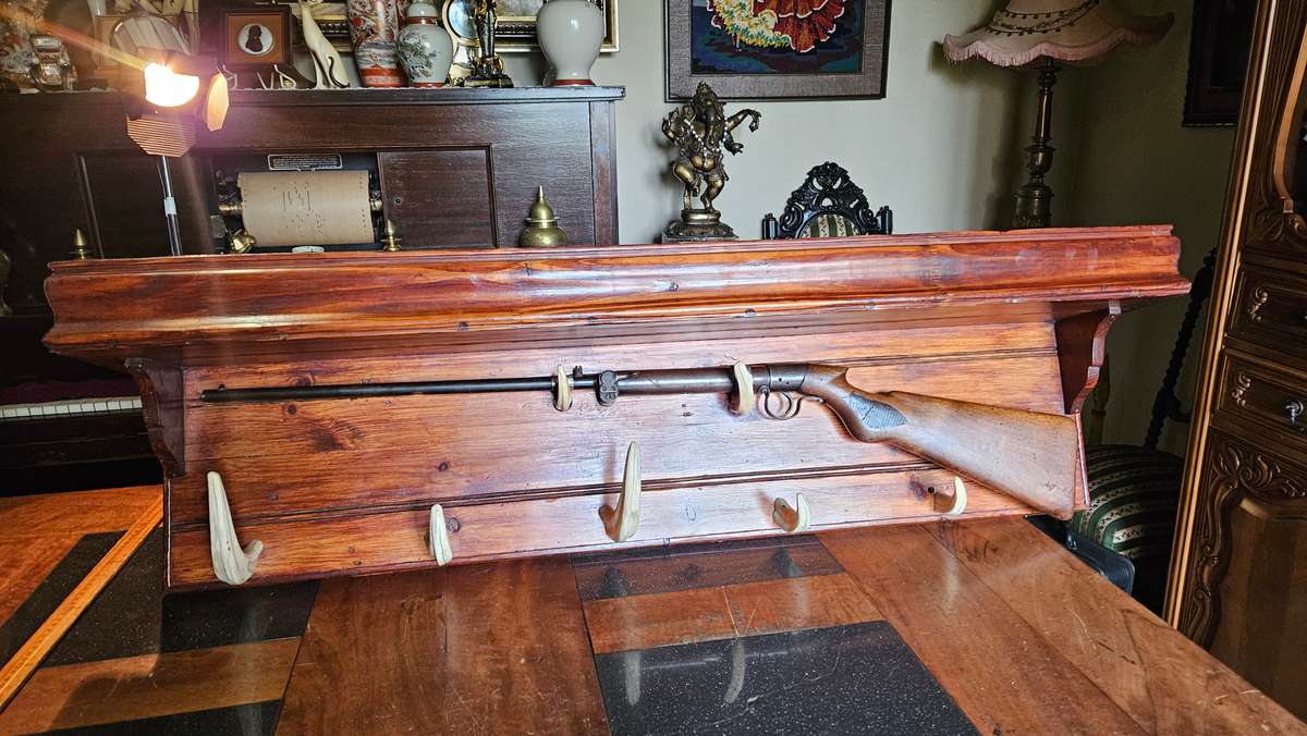 Antique 1920's BSA.22 Rifle on Wooden Wall Mount