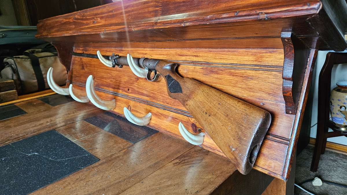 Antique 1920's BSA.22 Rifle on Wooden Wall Mount