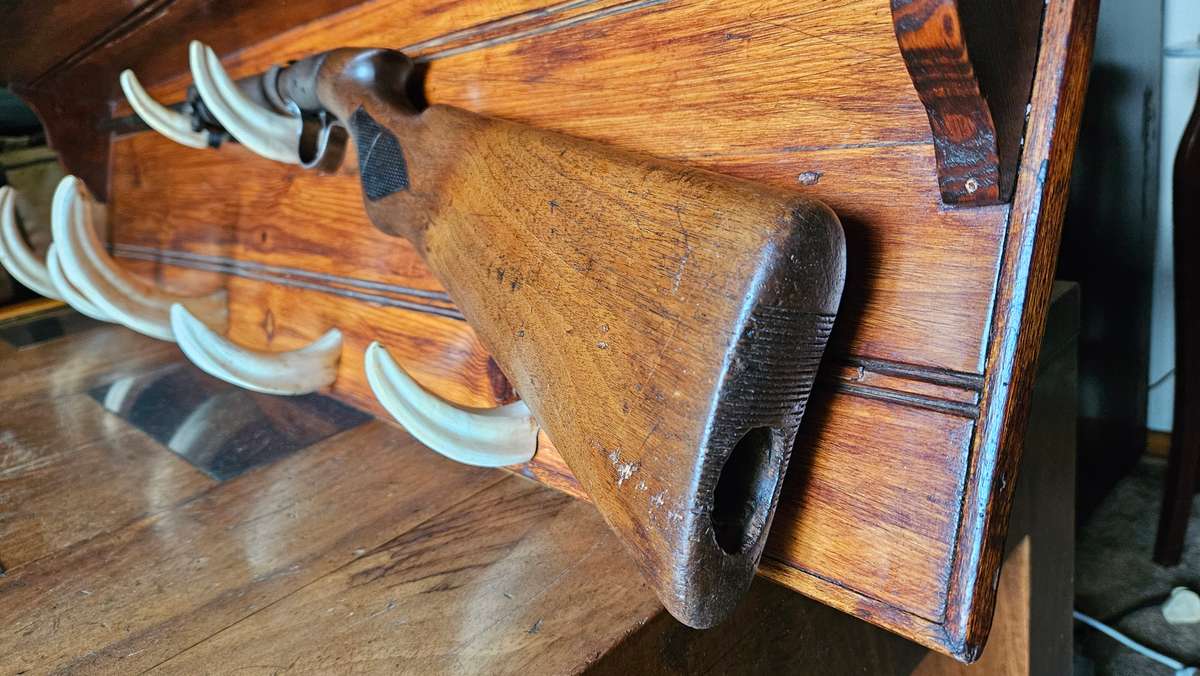 Antique 1920's BSA.22 Rifle on Wooden Wall Mount