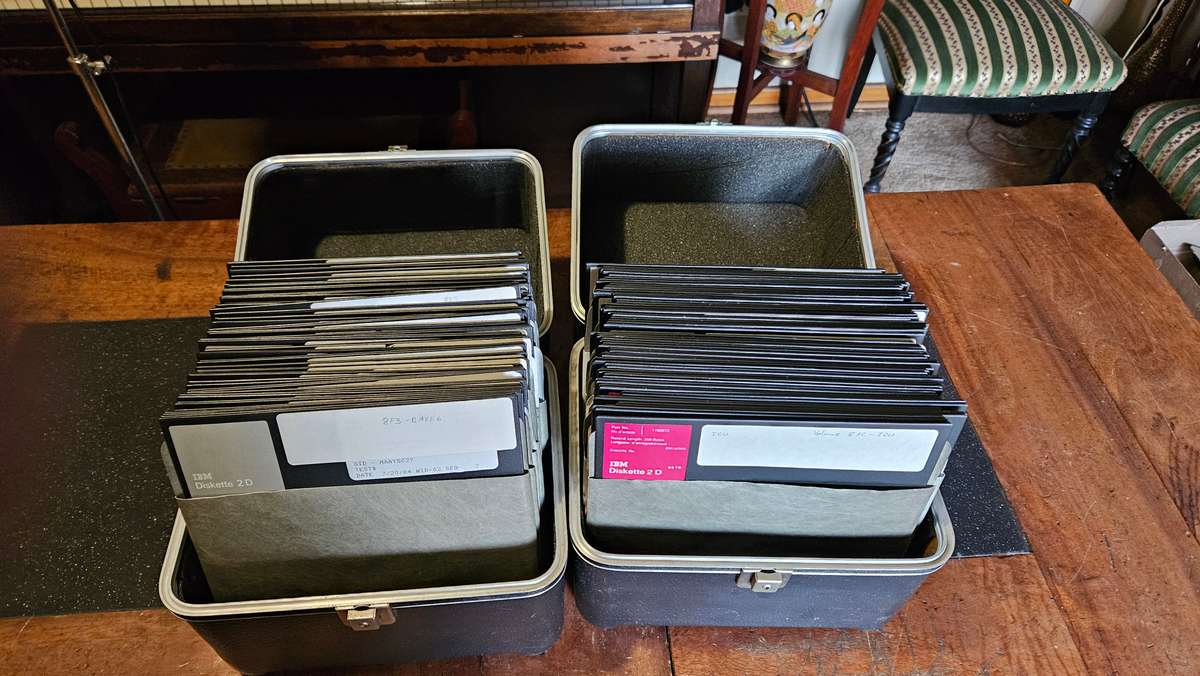 Two Sets Of Vintage Floppy Drives