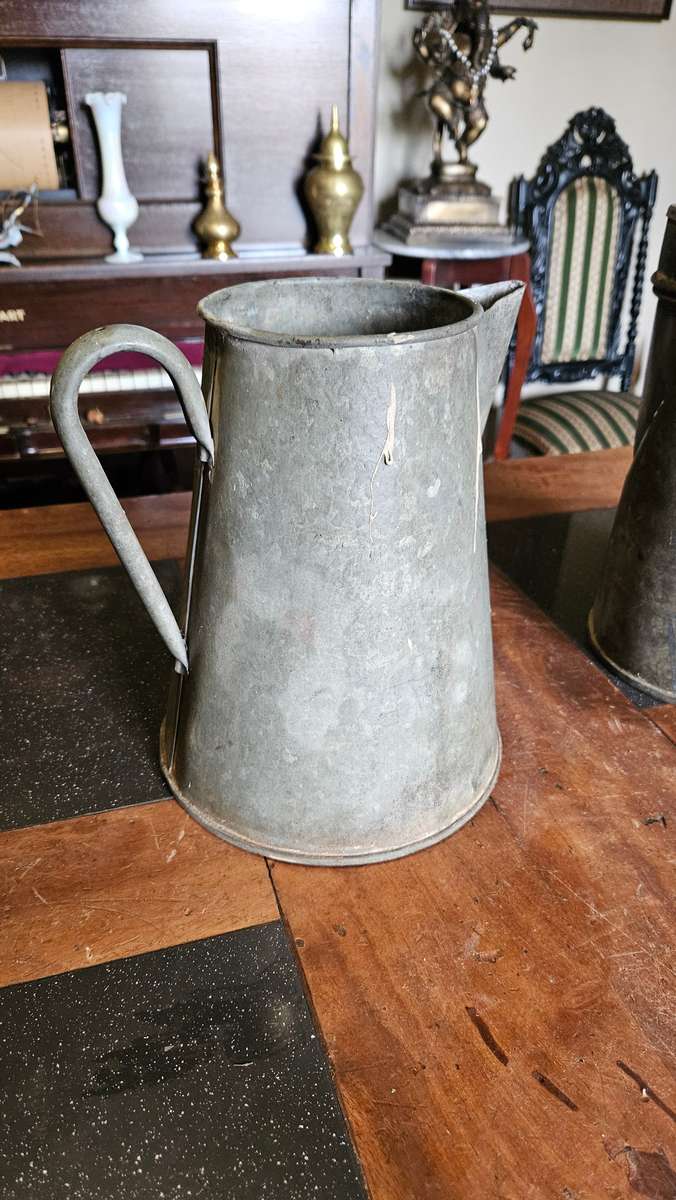 Galvanized Container & Pitcher