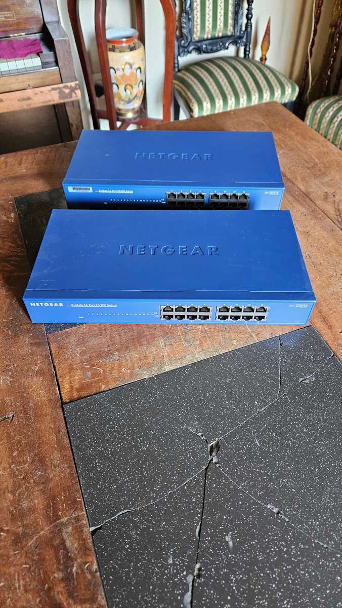 Unused NetGear 16 Port 10/100 Switches