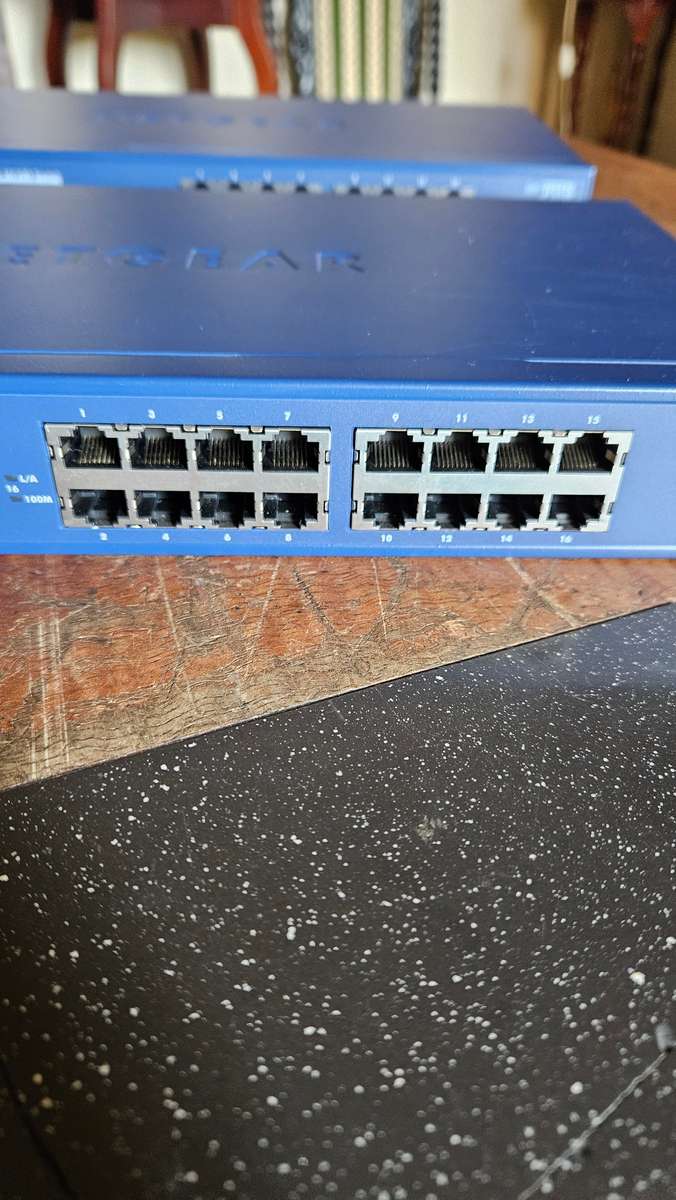 Unused NetGear 16 Port 10/100 Switches