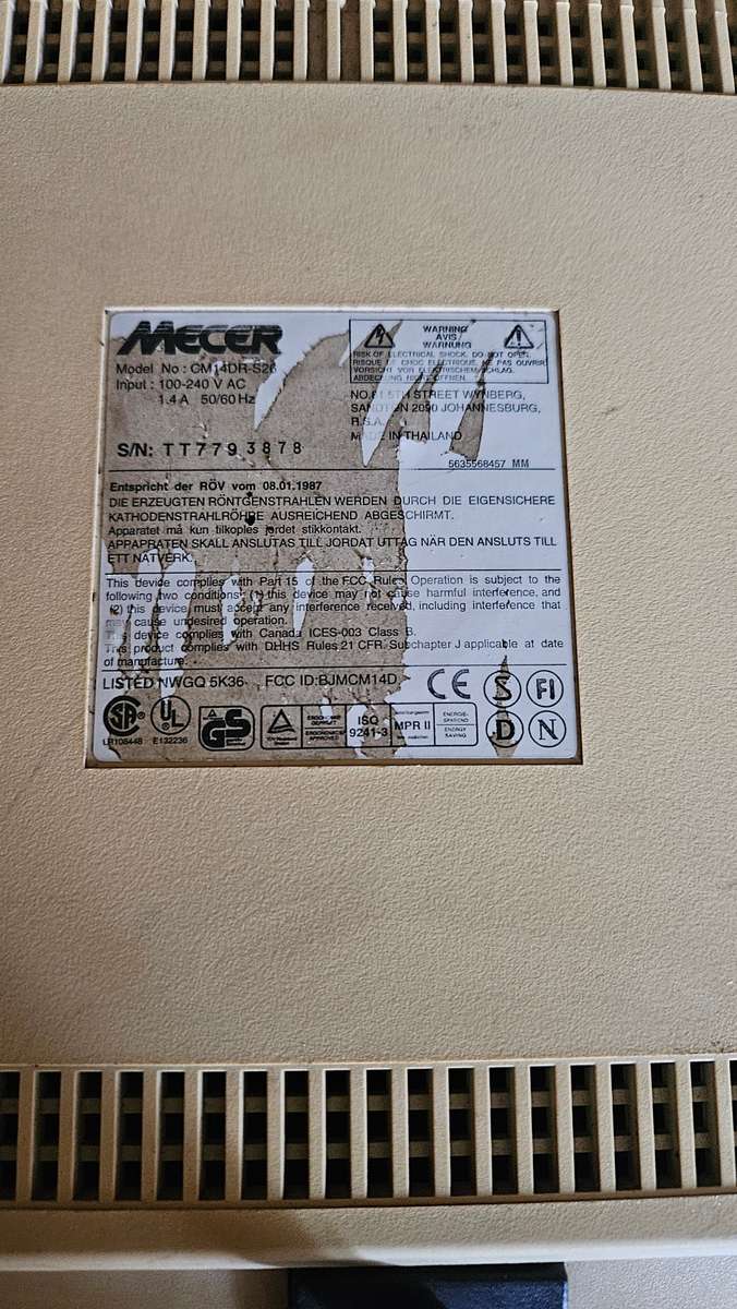 Mercer Monitor Model CM-14DR-S26