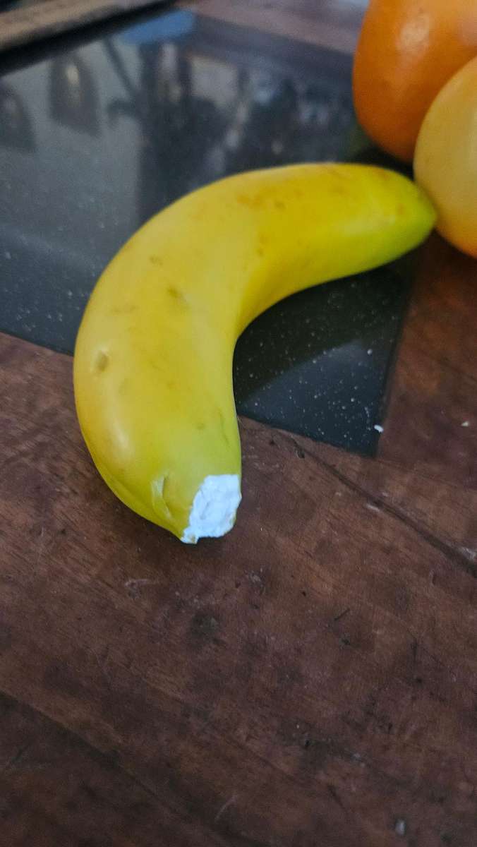 Large Glass Fruit Bowl Plus Ornamental Fruit