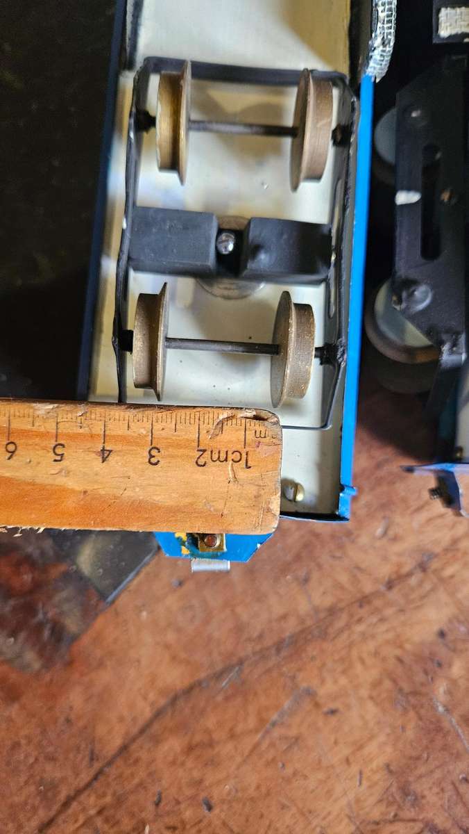 Two Blue Train Coaches