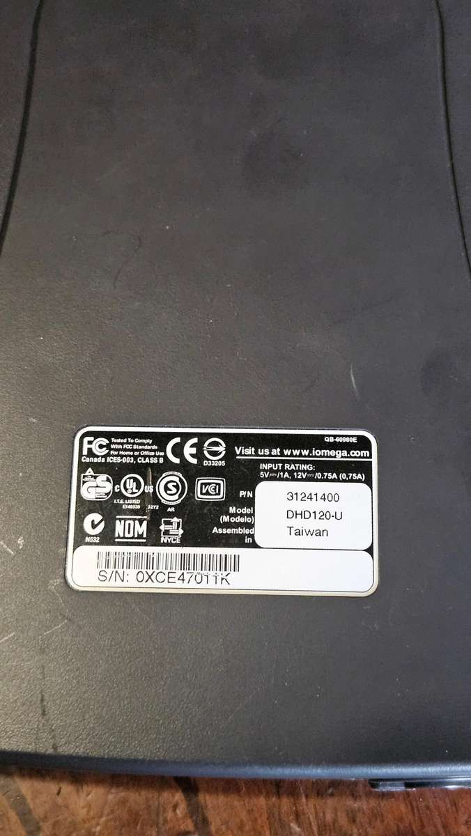 IOMEGA Hard Drive 125Gb