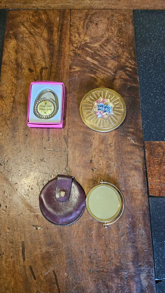 Vintage Vanity Mirrors & Handbag Charm