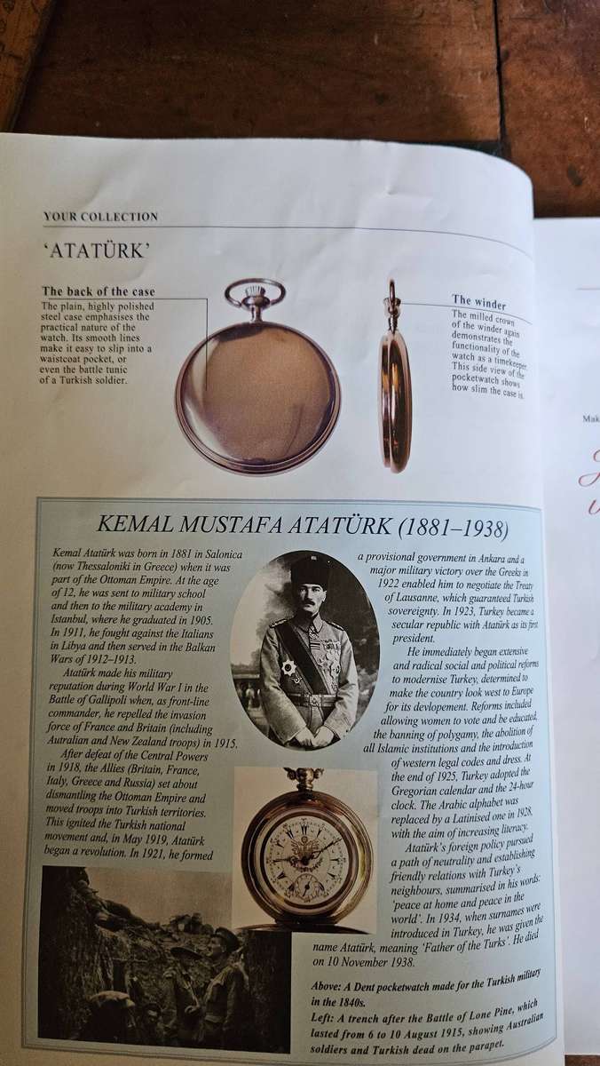 Collectable Ataturk Pocket Watch "Unused"