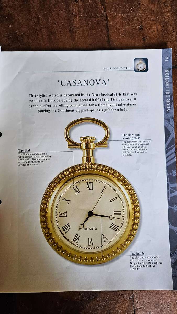 Collectable Casanova Pocket Watch "Unused"