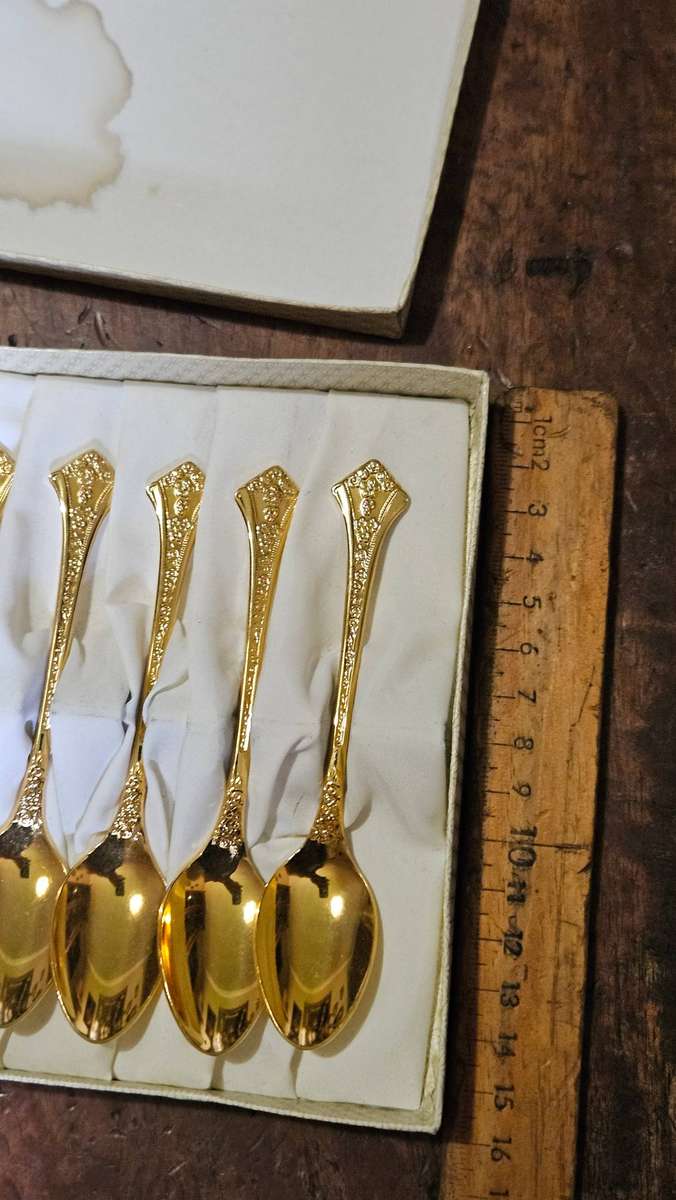 24 Carat Gold Plated Eetrite Spoons