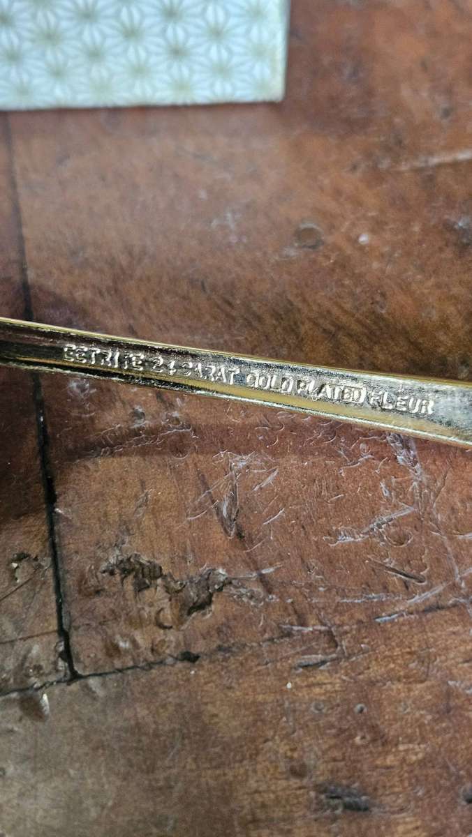 24 carat Gold Plated Eetrite Sugar Spoon