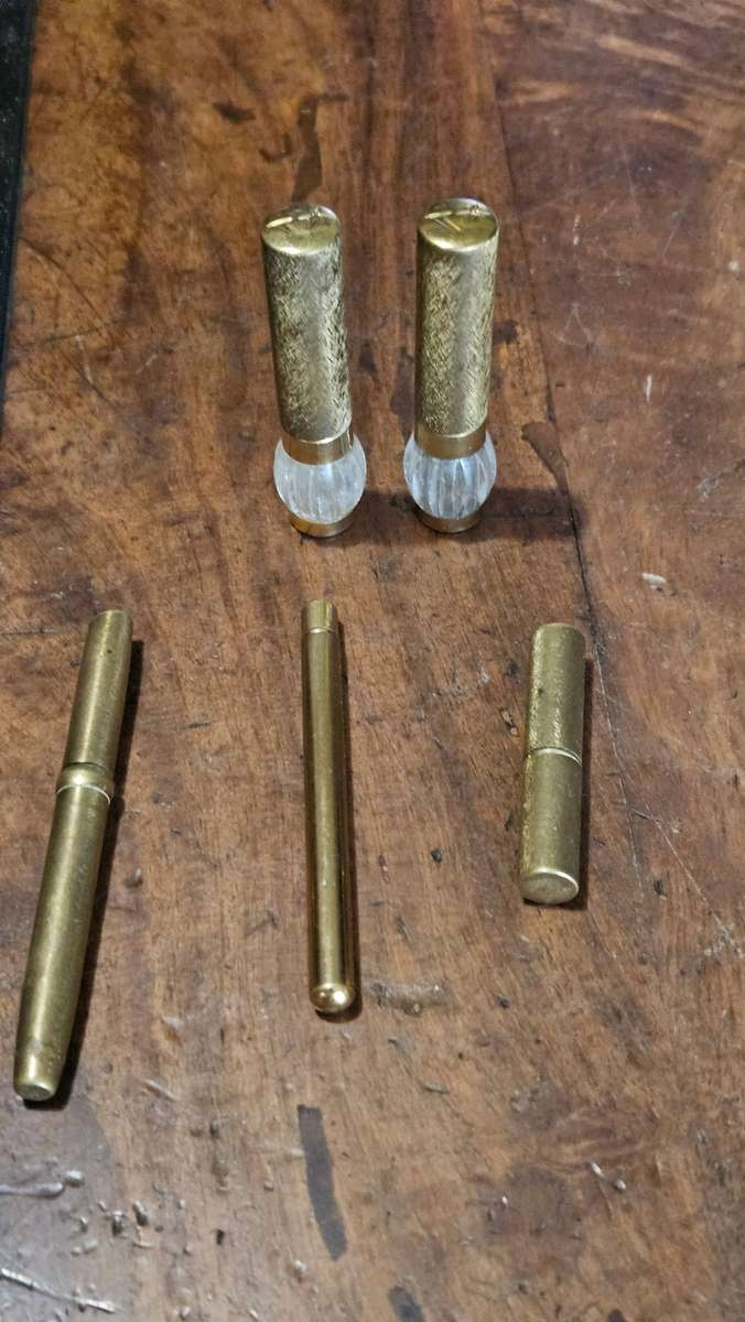 Max Factor & Vanda Brass Make Up Containers