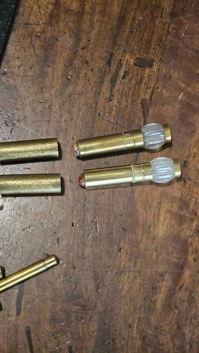 Max Factor & Vanda Brass Make Up Containers