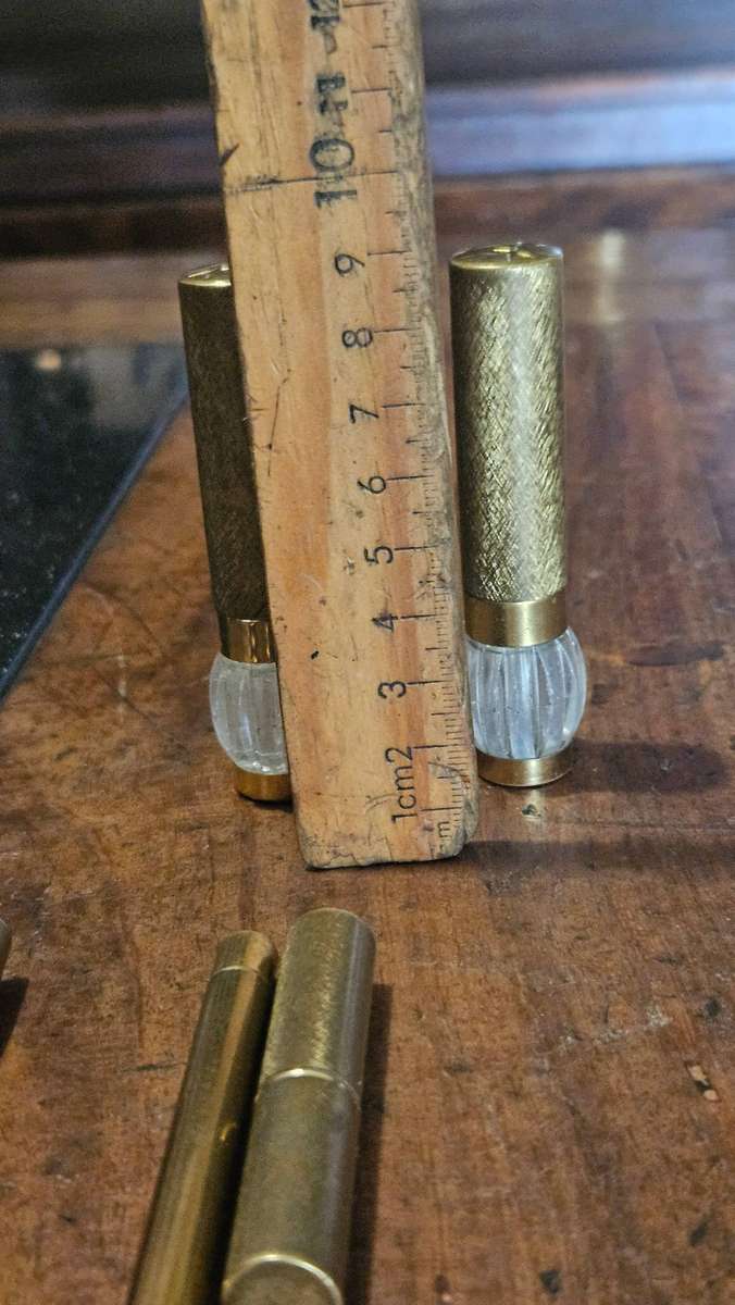 Max Factor & Vanda Brass Make Up Containers