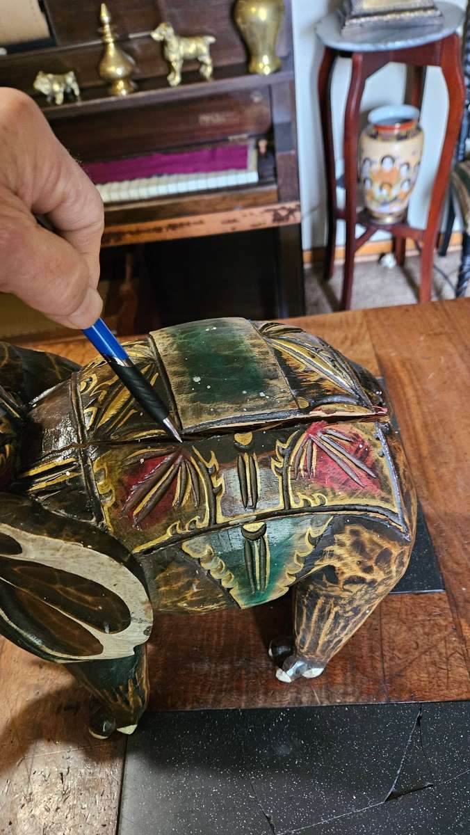 Hand Carved Wooden Elephant